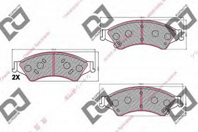 DJ PARTS bp2189 -  Комплект тормозных колодок, дисковый тормоз